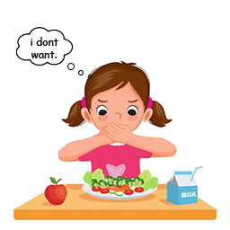 My child refuses veggies or healthy food.