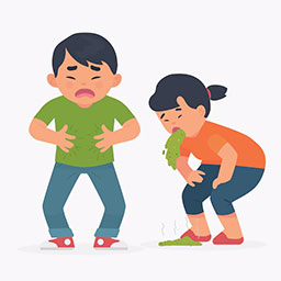 They have digestion issues like stomach aches or bloating.